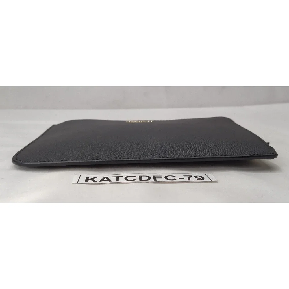 Kate Spade New York Black Leather Zipper Closure Credit Card Wristlet - Wallet